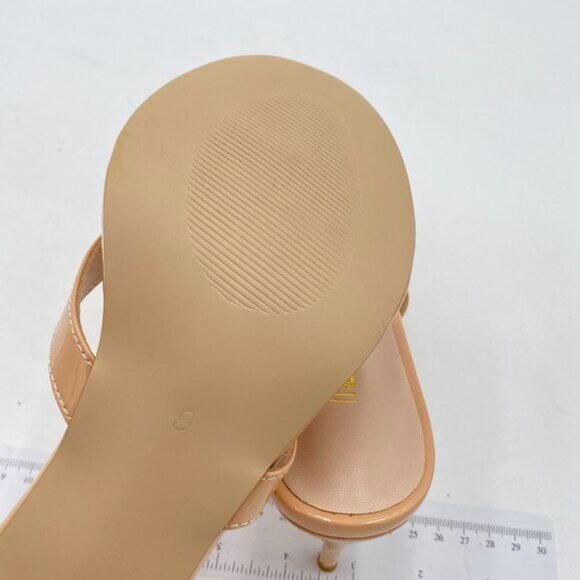 Womens Flip Flop Sandals Slip on Kitten Heel Mules Round Toe Slides Summer - Picture 6 of 8